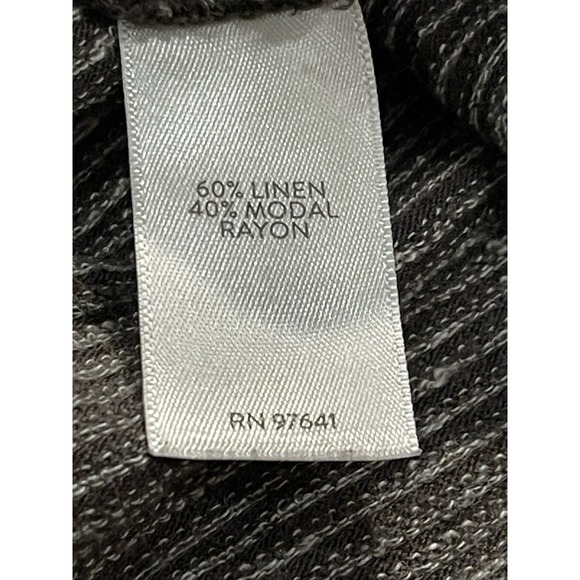 Pure Jill Tunic Women Size Small Brown Tunic Linen Modal Tie Front Short Sleeve - Picture 8 of 8